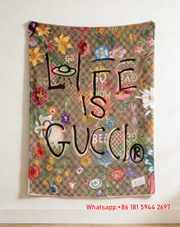 Life is Gucci Floral Monogram Throw Blankets IMG_2920
